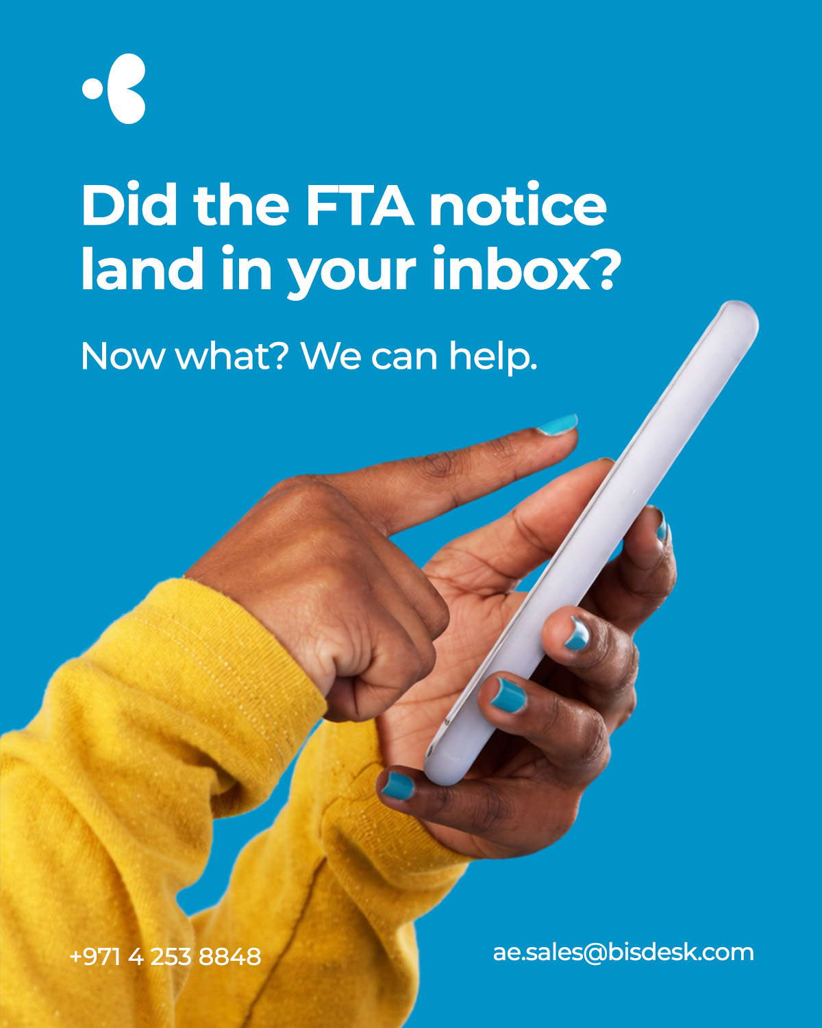 UAE tax and VAT notice campaign design by Creative Manda, Dubai