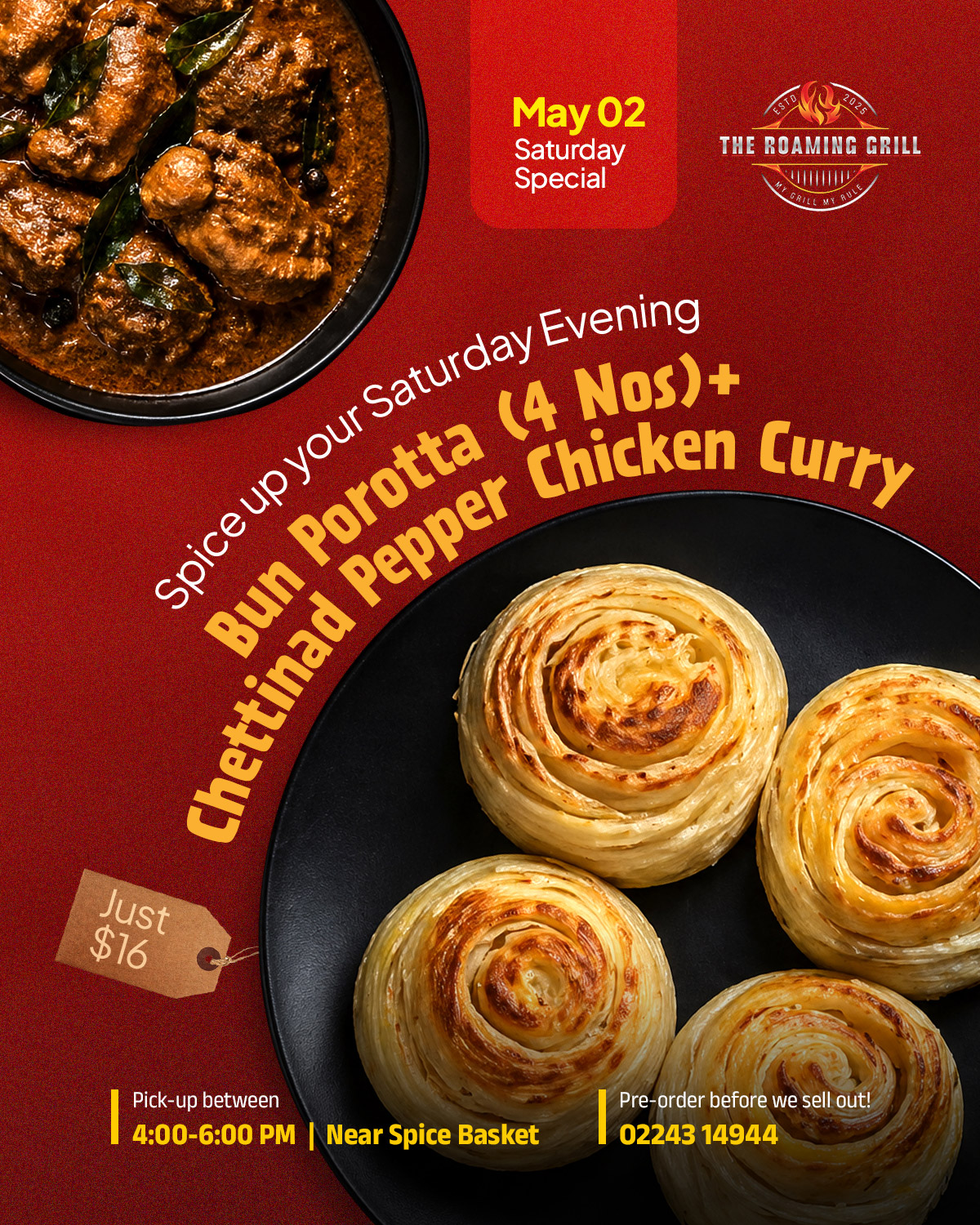 Restaurant and food social media design by Creative Manda, Dubai