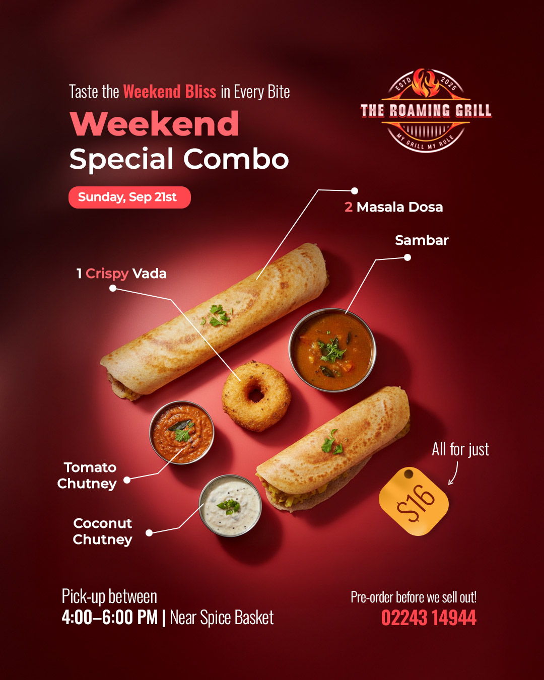 Restaurant and food social media design by Creative Manda, Dubai